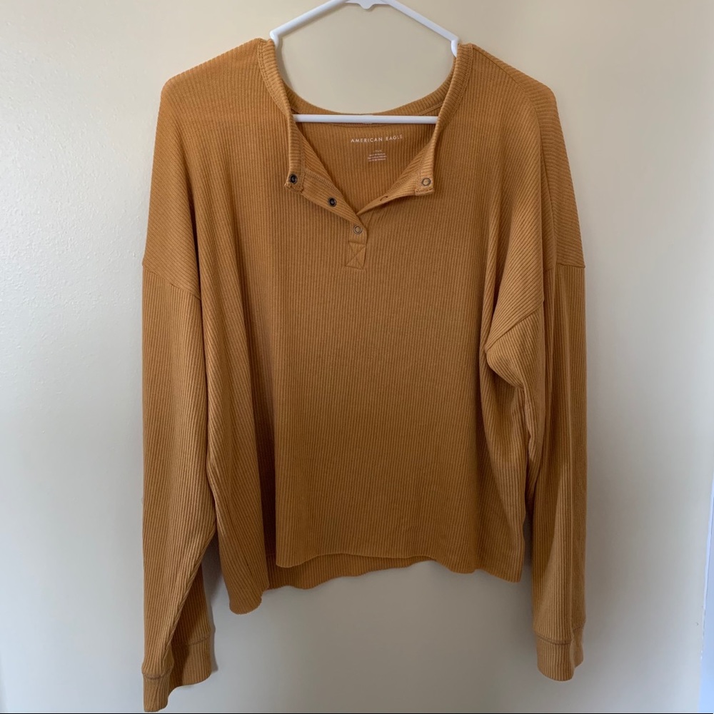 💛 Yellow AE Button Henley